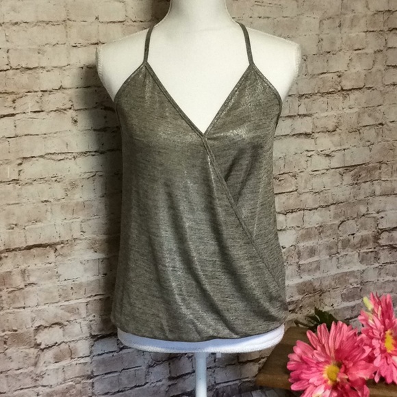 Lily White Tops - 🆑CLOSET CLEAR OUT! Metallic Mix Gray/Tan Tank